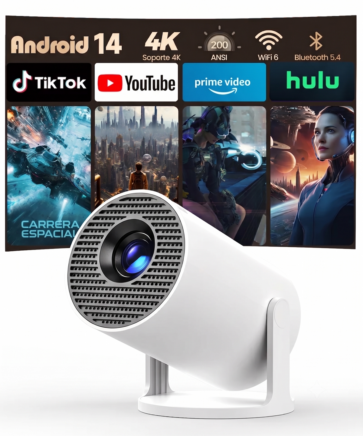 IONIX Beam — Proyector Portátil HD Inteligente 4K